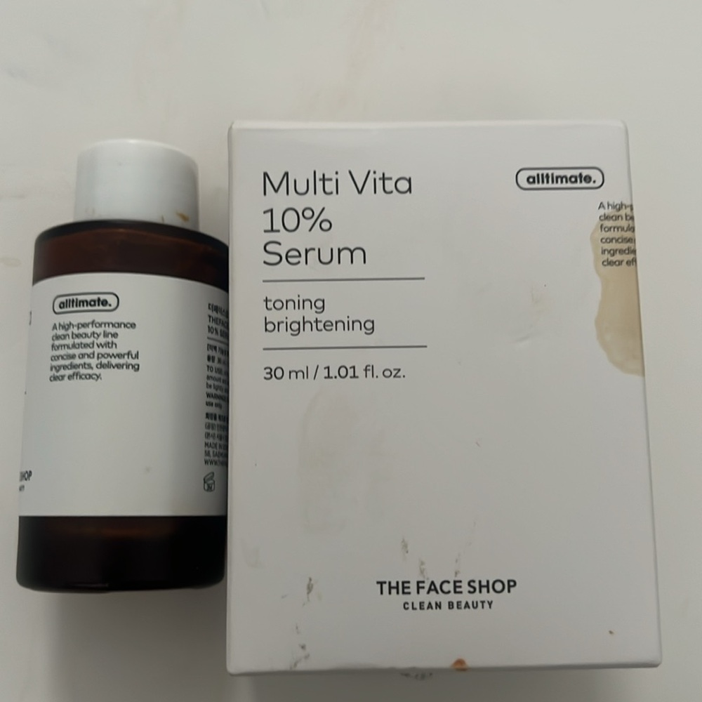 NIB The face shop Alltimate Multi Vita 10% Serum Toning‎ Brightening 1.01fL